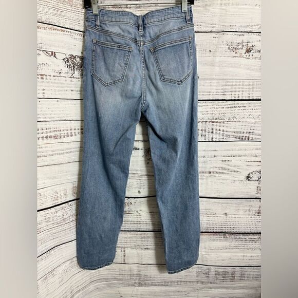 Oasis by eunina jeans Womens size 3 ripped denim Distressed Blue Casual Boho - Picture 3 of 12